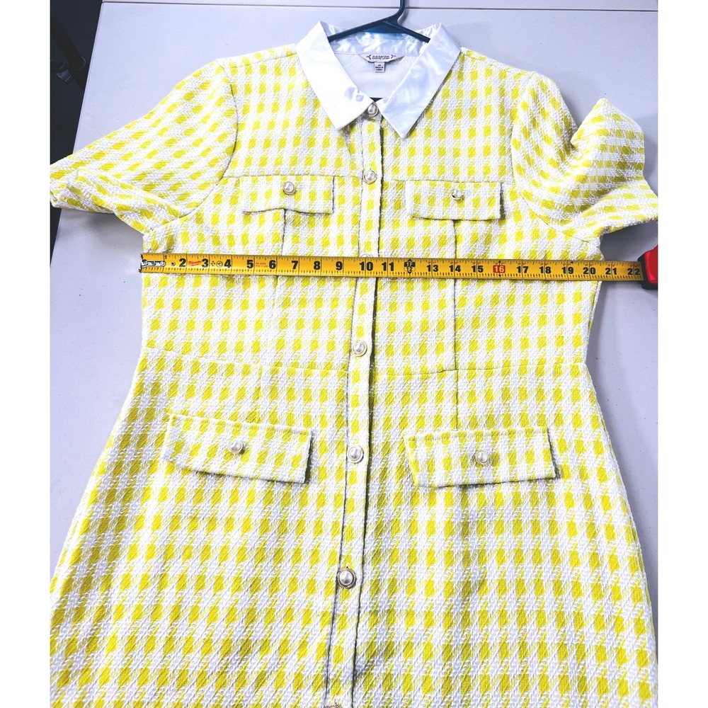 Nanette Lepore Dress NWT Citrine Plus 16 Button Front Preppy Vintage Vibe Retro - Picture 10 of 11